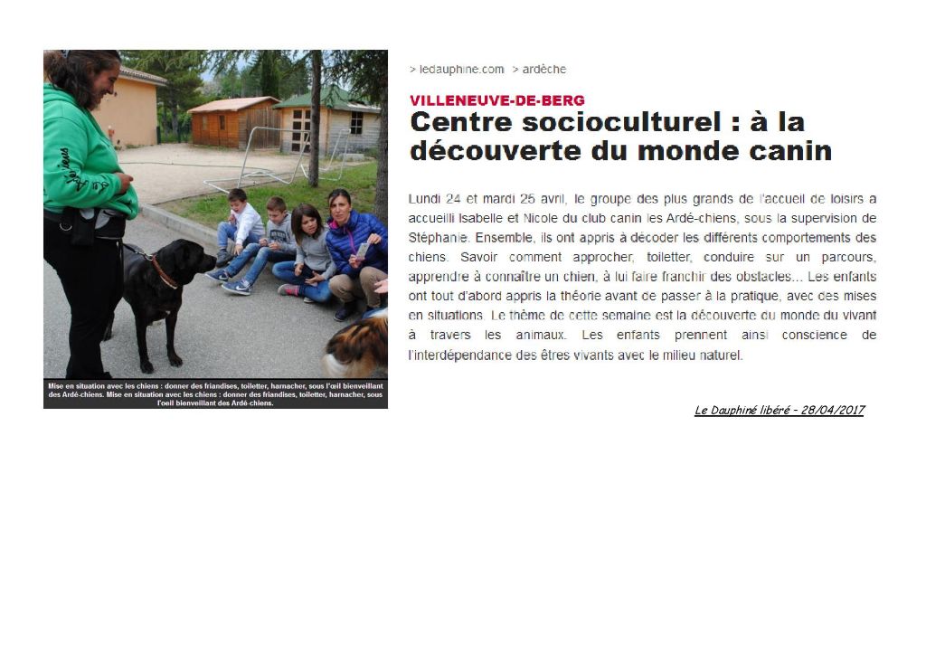 des sources de Boisloup - ITAK à la Une du DAUPHINÉ LIBÉRÉ